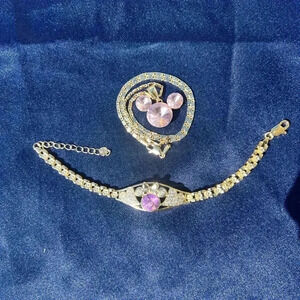 Mini Mouse Necklace & Bracelet Set